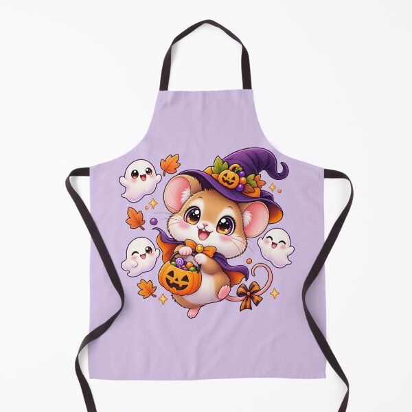 Item preview, Kawaii Field Mouse & Ghosts Sticker Art – Cute Chibi Halloween Illustration designed and sold by MagicMakerPh.