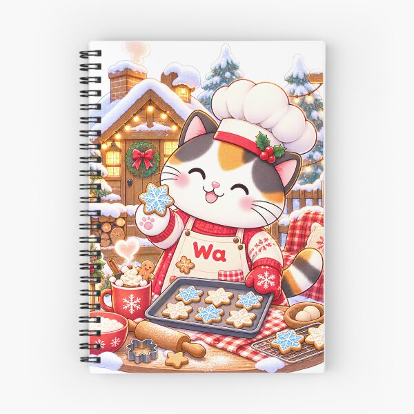 Item preview, Kawaii Calico Cat Winter Baking Cat Cute Cartoon Animal Design designed and sold by Wawa5656.