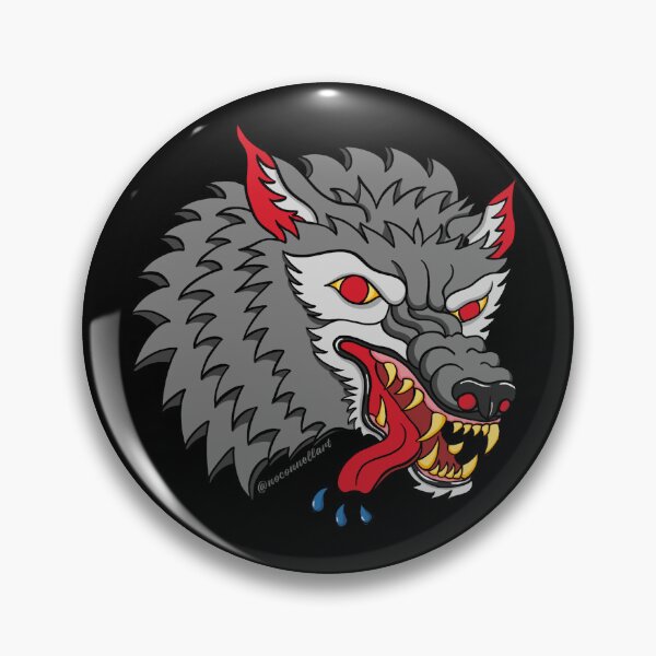 Item preview, Tattoo Flash Inspired Hungry Wolf designed and sold by noconnellart.