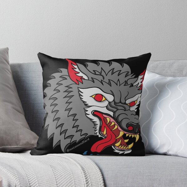 Item preview, Tattoo Flash Inspired Hungry Wolf designed and sold by noconnellart.