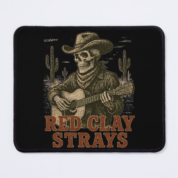 Item preview, Red Clay Strays Skeleton Cowboy Guitar Desert -79 designed and sold by CuteBots.