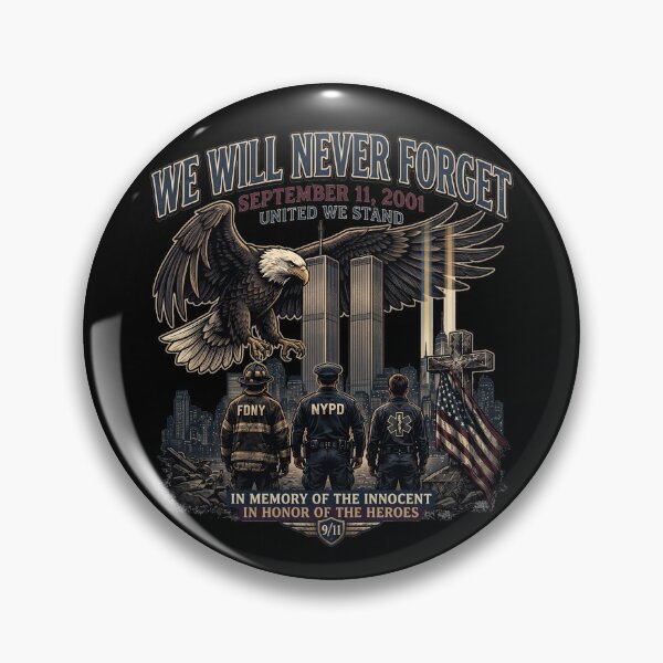 Item preview, 9/11 Never Forget Shirt, September 11 Memorial T-Shirt, FDNY NYPD First Responder Shirt, American Flag Patriotic Tee, 9/11 Tribute designed and sold by FHdesigns.