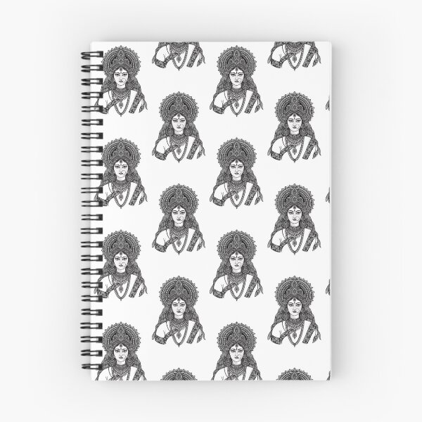 Item preview, Goddess Durga black and white pen art  designed and sold by Qerapainting.