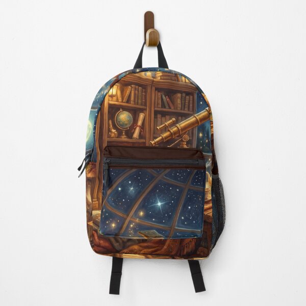 Item preview, Moonlit Observatory Library | Celestial Fantasy Reading Room Art designed and sold by SebastianSpace.