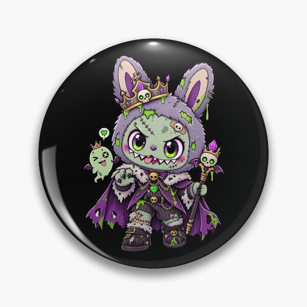Item preview, Labubu zombie wearing a crooked crown and torn cape designed and sold by Imprearte.