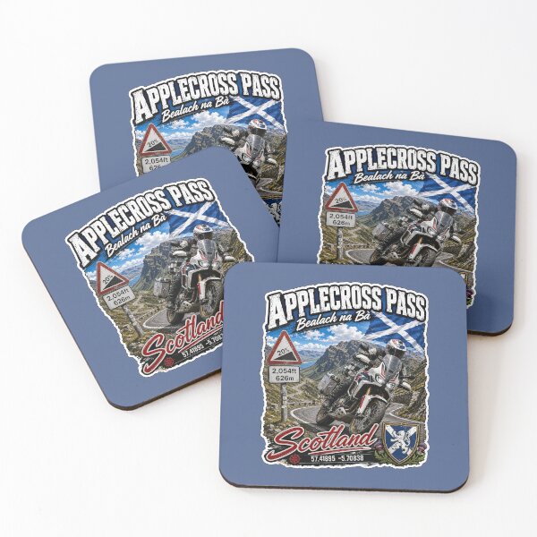 Item preview, Bealach na Ba Applecross Pass Pass of the Cattle Scotland Motorcycle Sticker & TShirt 03 designed and sold by OuterShellUK.