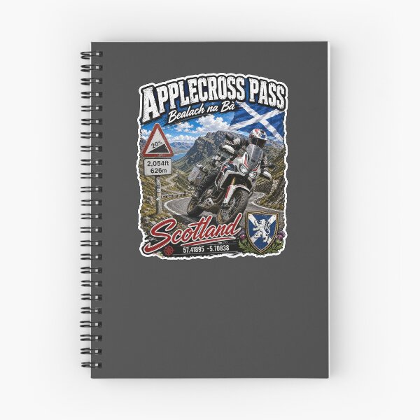 Item preview, Bealach na Ba Applecross Pass Pass of the Cattle Scotland Motorcycle Sticker & TShirt 03 designed and sold by OuterShellUK.