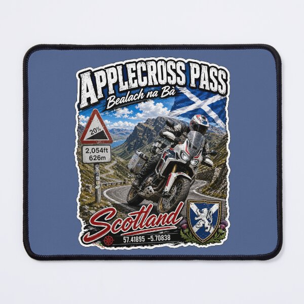 Item preview, Bealach na Ba Applecross Pass Pass of the Cattle Scotland Motorcycle Sticker & TShirt 03 designed and sold by OuterShellUK.