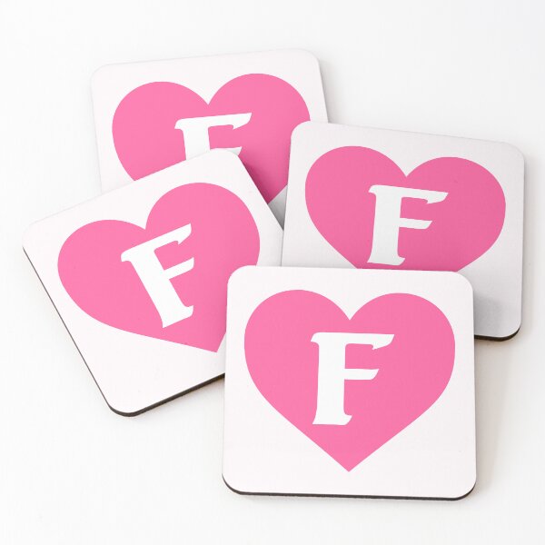 Item preview, Alphabet Letter F Pink Heart designed and sold by Jeallan Designs.