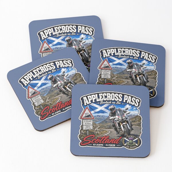 Item preview, Bealach na Ba Applecross Pass Pass of the Cattle Scotland Motorcycle Sticker & TShirt 04 designed and sold by OuterShellUK.