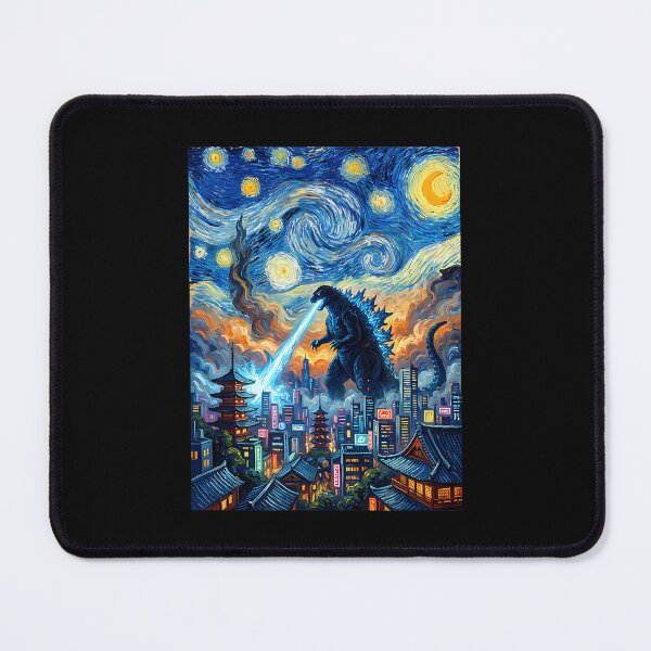 Item preview, Van Gogh Starry Night Kaiju Anime Nerdy Funny designed and sold by ripgoatclothing.