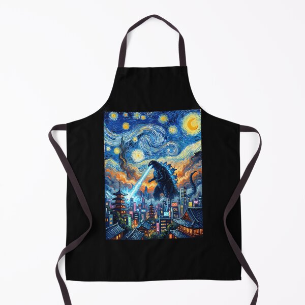 Item preview, Van Gogh Starry Night Kaiju Anime Nerdy Funny designed and sold by ripgoatclothing.
