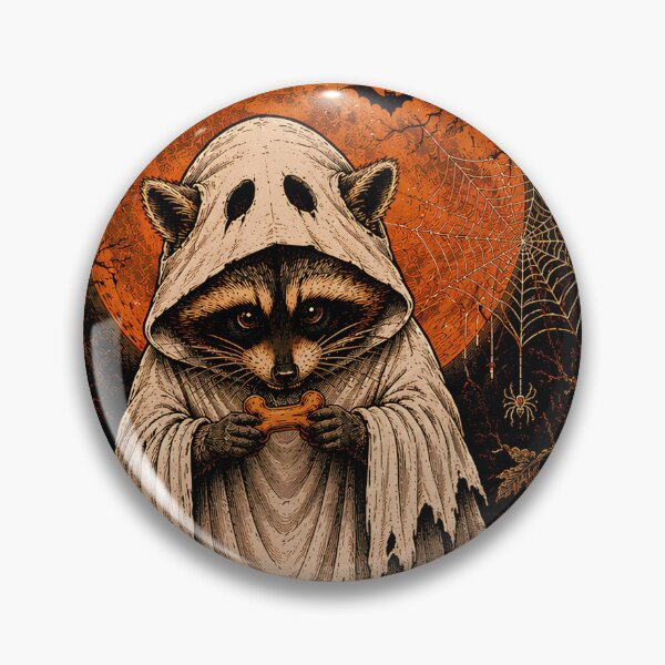 Item preview, Jim-Boo-Thy Ghost Raccoon Halloween Vector T-Shirt Design - Spooky Pumpkin Trash Panda Graphic designed and sold by Rabu10.