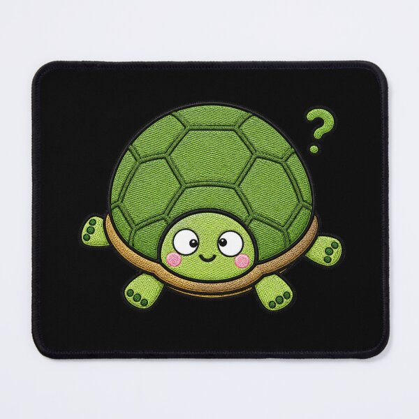 Item preview, Confused Turtle Kawaii Embroidery Patch Illustration designed and sold by ColorSplash123.