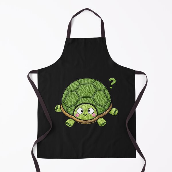 Item preview, Confused Turtle Kawaii Embroidery Patch Illustration designed and sold by ColorSplash123.