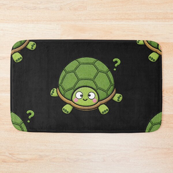 Item preview, Confused Turtle Kawaii Embroidery Patch Illustration designed and sold by ColorSplash123.