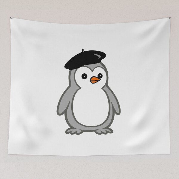Item preview, Pippo French Beret | Minimalist penguin in France look designed and sold by Pippo-Penguin.