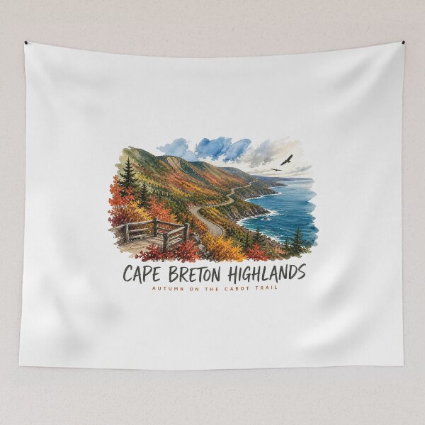 Item preview, Cape Breton Highlands Cabot Trail | Nova Scotia Landscape Art designed and sold by AMICO77.