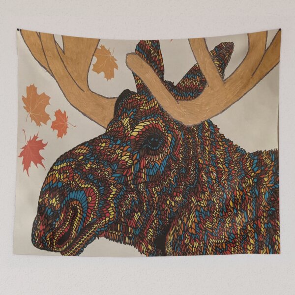 Item preview, Moose In The Autumn Leaves Colors of Fall designed and sold by Missy69.