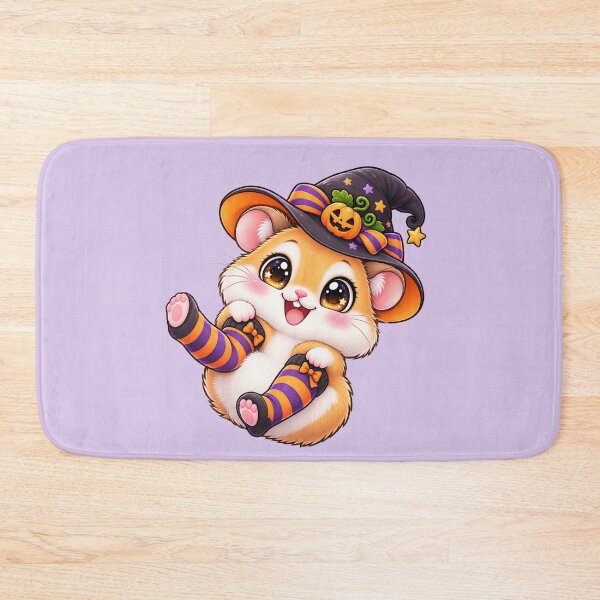 Item preview, Kawaii Hamster Witch Socks Sticker Art – Cute Chibi Halloween Illustration designed and sold by MagicMakerPh.