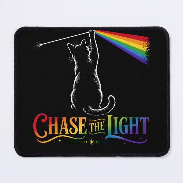 Item preview, Cat Prism Dark Side Artwork | Chase The Light Rainbow Print | Psychedelic Rock Art designed and sold by MusixMerch.