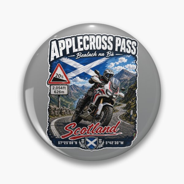 Item preview, Bealach na Ba Applecross Pass Pass of the Cattle Scotland Motorcycle Sticker & TShirt 05 designed and sold by OuterShellUK.