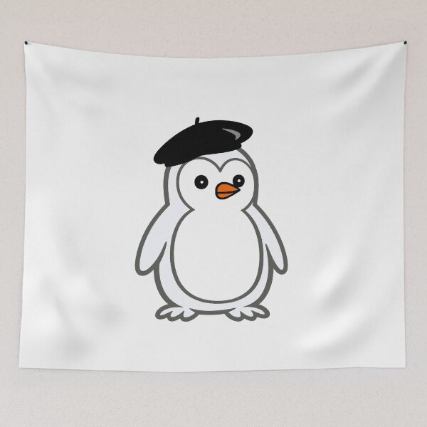 Item preview, Pippo French Beret | Minimalist penguin in France look designed and sold by Pippo-Penguin.