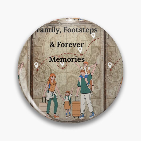 Item preview, Family Footsteps Forever Memories Vintage Map Travel Art designed and sold by Artemis & Woven Collective.
