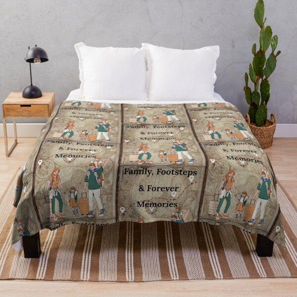 Item preview, Family Footsteps Forever Memories Vintage Map Travel Art designed and sold by Artemis & Woven Collective.