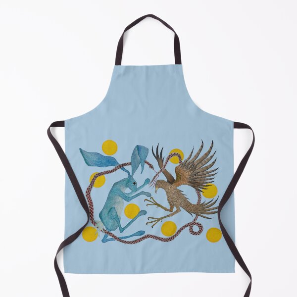 Item preview, Watercolor painting of rabbit & hawk with snake designed and sold by KakiDimock.