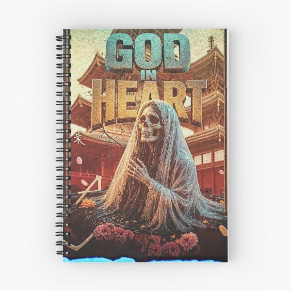 Item preview, Gothic Santa Muerte Veiled Skeleton God In Heart designed and sold by Mental Surreal Studio.