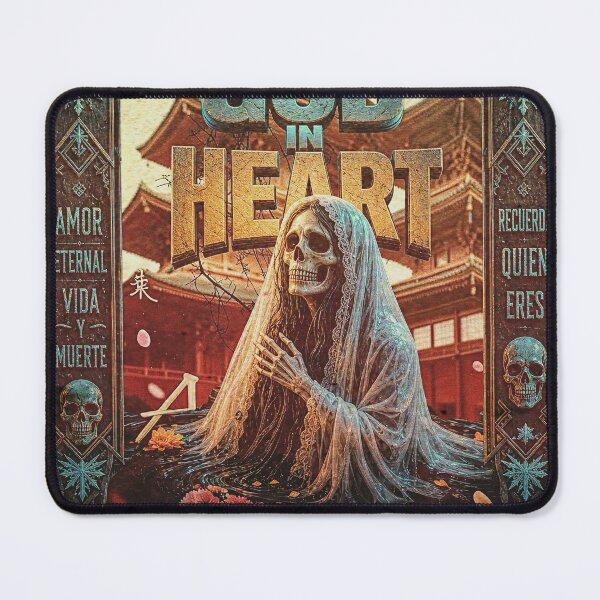 Item preview, Gothic Santa Muerte Veiled Skeleton God In Heart designed and sold by Mental Surreal .