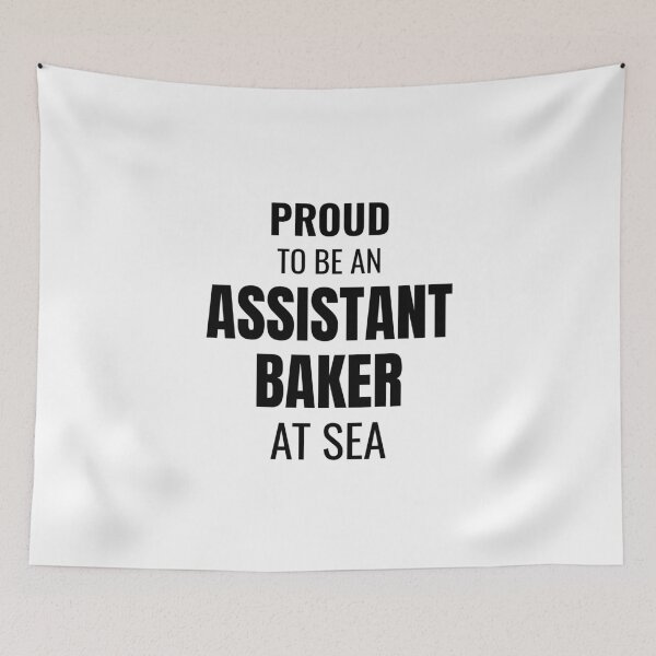 Item preview, Proud to be an Assistant Baker at Sea (Black) designed and sold by ShipCrewNation.