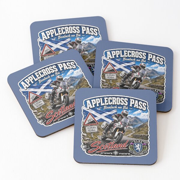 Item preview, Bealach na Ba Applecross Pass Pass of the Cattle Scotland Motorcycle Sticker & TShirt 06 designed and sold by OuterShellUK.