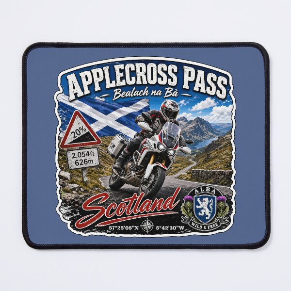 Item preview, Bealach na Ba Applecross Pass Pass of the Cattle Scotland Motorcycle Sticker & TShirt 06 designed and sold by OuterShellUK.