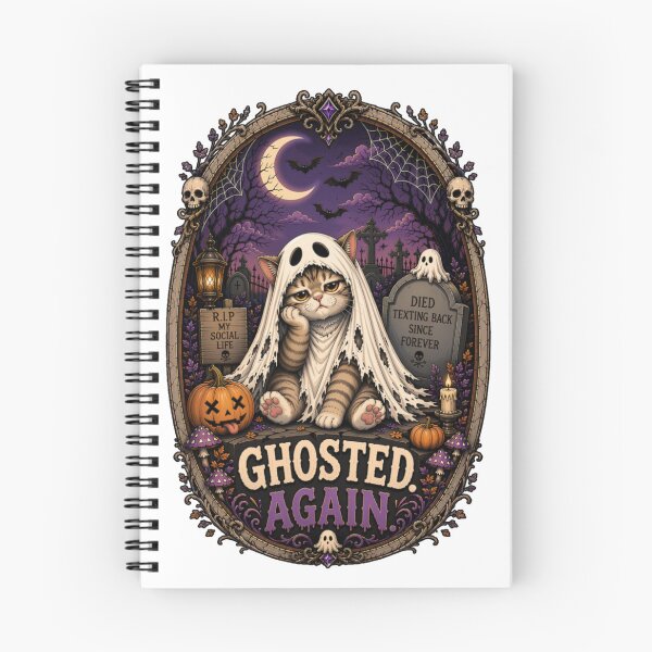 Item preview, Ghosted Again Halloween Cat designed and sold by Moochie Studios.