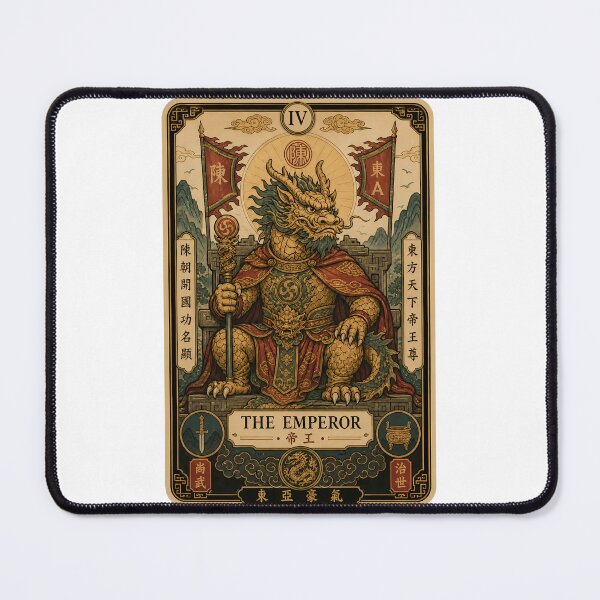 Item preview, The Emperor Tarot Card - Vintage Vietnamese Dragon King designed and sold by Rising Drake.