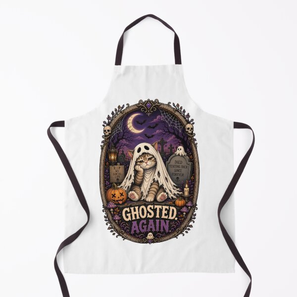 Item preview, Ghosted Again Halloween Cat designed and sold by Moochie Studios.