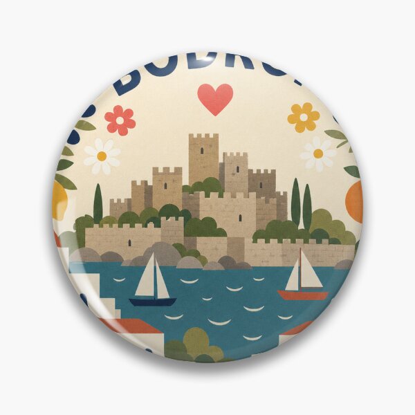 Item preview, Bodrum Turkey Travel Souvenir Modern Folk Art designed and sold by VisualArtsOasis.