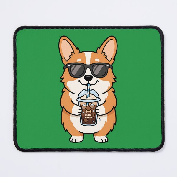 Item preview, Cool Corgi Brew – Cute Iced Coffee Dog. designed and sold by MyHappyArtShop.