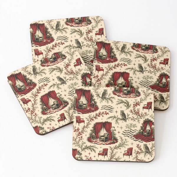 Item preview, Red Room Dream Toile Pattern designed and sold by agearb.