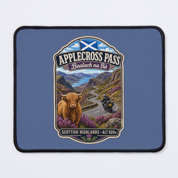 Item preview, Bealach na Ba Applecross Pass Pass of the Cattle Scotland Motorcycle Sticker & TShirt 07 designed and sold by OuterShellUK.