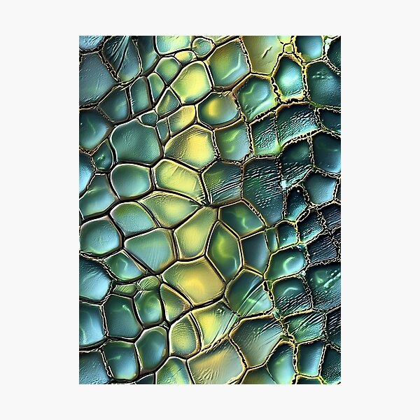 Item preview, Dragon Scale Pattern Iridescent Green Gold Fantasy Reptile Skin designed and sold by Nine Lives Studio.