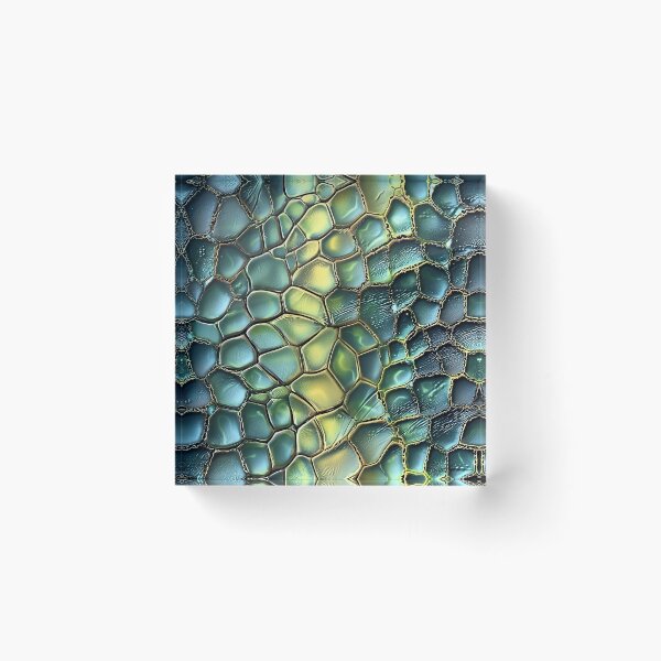 Item preview, Dragon Scale Pattern Iridescent Green Gold Fantasy Reptile Skin designed and sold by Yoruhara.