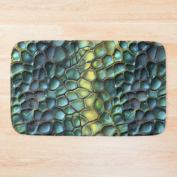 Item preview, Dragon Scale Pattern Iridescent Green Gold Fantasy Reptile Skin designed and sold by Yoruhara.