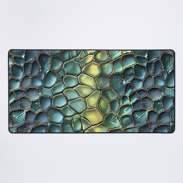Item preview, Dragon Scale Pattern Iridescent Green Gold Fantasy Reptile Skin designed and sold by Nine Lives Studio.