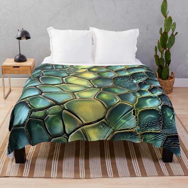 Item preview, Dragon Scale Pattern Iridescent Green Gold Fantasy Reptile Skin designed and sold by Nine Lives Studio.