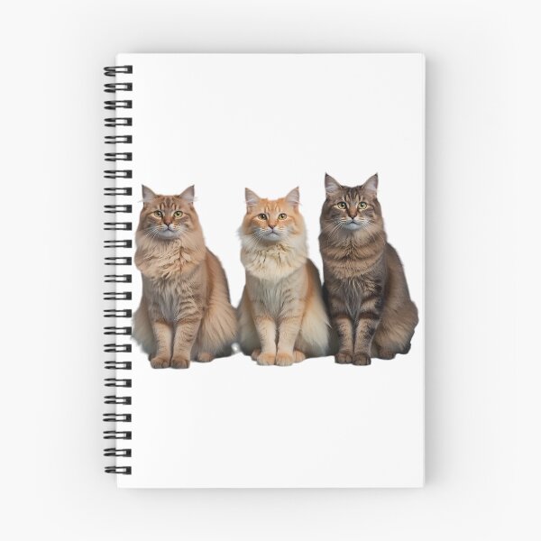 Item preview, Fluffy long-haired cats trio designed and sold by Agnisherl.