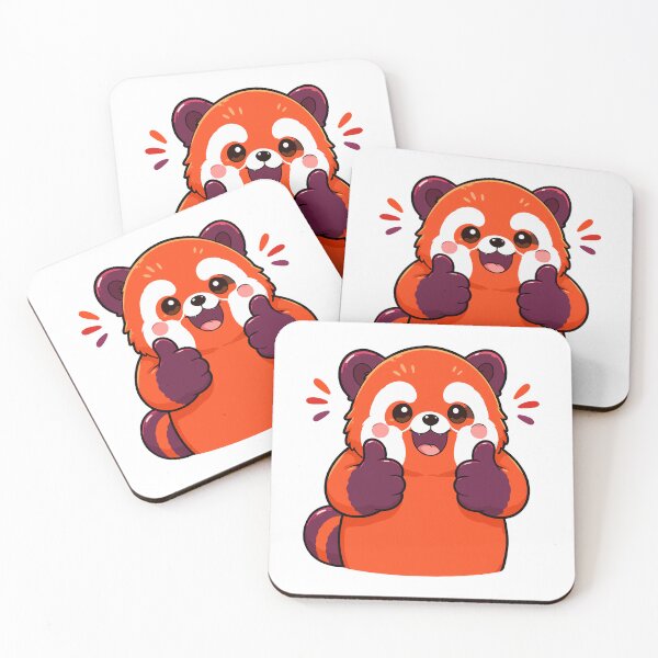 Item preview, Kawaii Red Panda Thumbs Up designed and sold by RedpandasMerch.