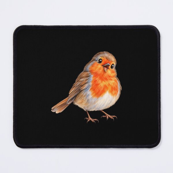 Item preview, A cute colorful orange chest bird portrait illustration designed and sold by lafataviola.